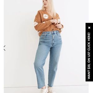Madewell The Perfect Vintage Straight Jean in Hoye Wash Size 32